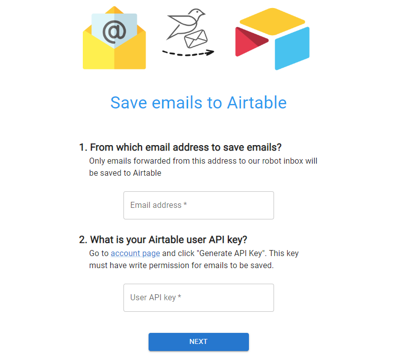 Save emails to Airtable with TaskRobin Part 1