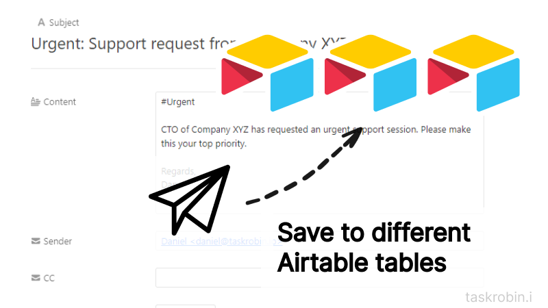 Send emails to different Airtables