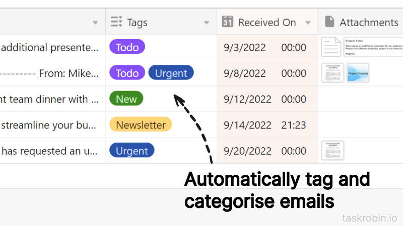 Tag emails while you save them to Airtable