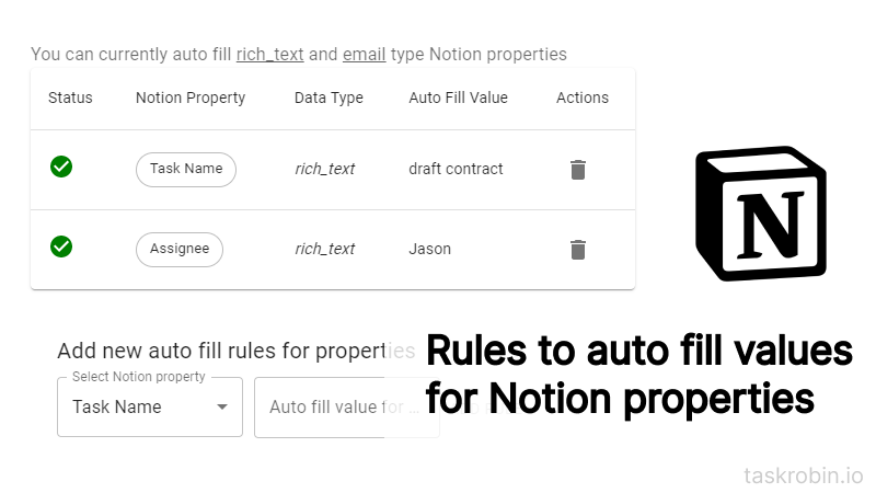 Automatically Fill Custom Notion Properties