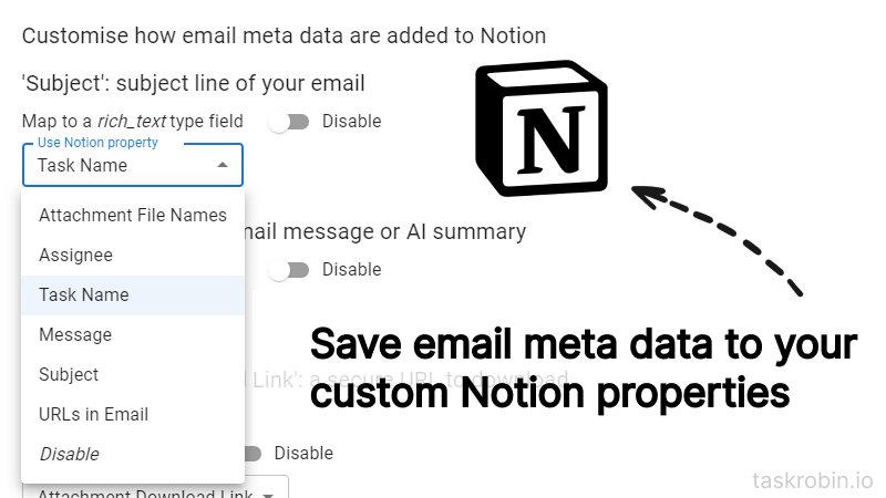 Auto-Fill Notion Properties with Email Data