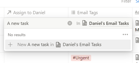 Assign email to a personal dashboard